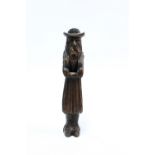 Carved treen 'Dutchman' nut crackers, 19cm