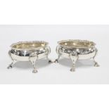 George III pair of silver salts, London 1776 (2)