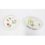 Shelley Baby's Plates to include Mabel Lucie Attwell 'The Man in the Moon' and another with '