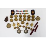 Collection of WWII Royal Army Medical Corps uniform buttons and badges etc (a lot)