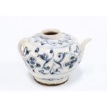 An Annamese blue and white pottery pouring vessel, circa late 15th century, 7.5cm Provenance: