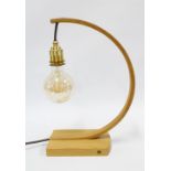 Tom Raffield Hanter table lamp in light oak, 40cm high