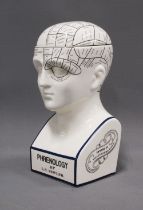 Modern Phrenology head with removable top, overall height 27cm