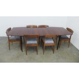 McIntosh & Co dining table and set of six chairs, 229 x 74 x 91cm. (7)