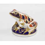 Royal Crown Derby Imari paperweight in the form of a Toad, 11cm.
