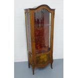 French kingwood and Vernis Martin display cabinet, late 19th century, 68 x 170 x 37cm.