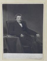 After Henry Raeburn an engraved print of Robert Blair of Avontoun', framed under glass in Hogarth