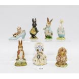 Beswick Beatrix Potter figures to include Little Black Rabbit, Lady Mouse, Mr Drake Puddle-Duck,