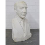 Marble portrait bust by George Alexander (SCOTTISH 1881 - 1942) 30 x 58cm.