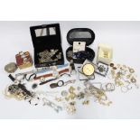 A quantity of costume jewellery and wrist watches, etc (a lot)