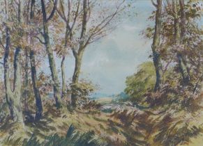 Alex MacPherson, Early October a woodland landscape watercolour on paper, signed and framed under