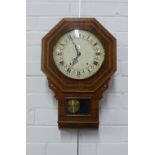 Drop dial style wall clock, 31 x 47cm.