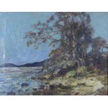 John Copland (1854-1929) Highland Lochside scene, oil on canvas (with repair), signed and dated
