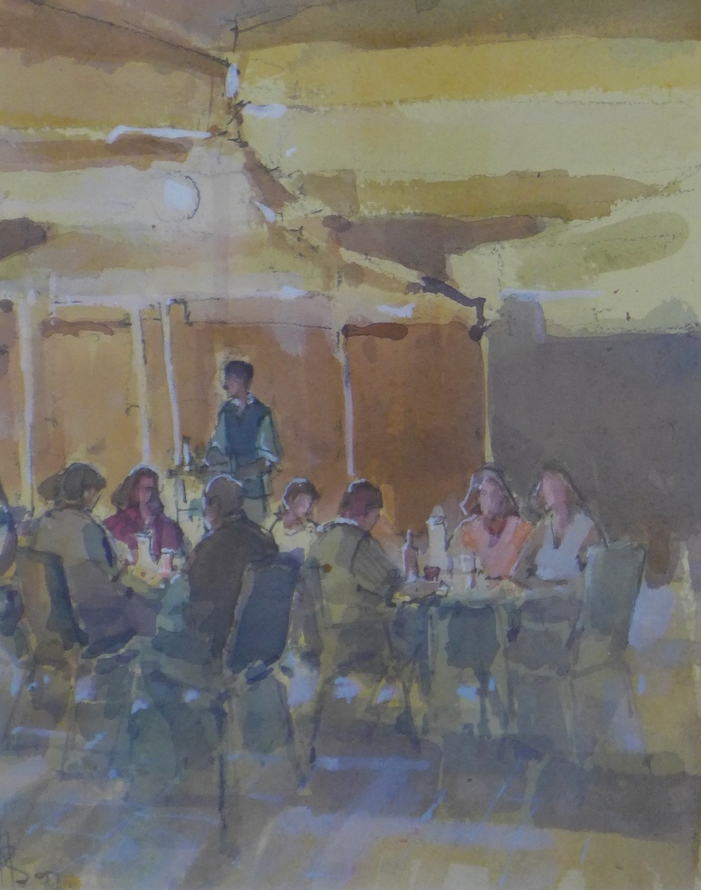 Paul Banning (b 1934) 'A Warm Evening - San Stefano' , watercolour, signed with initials and
