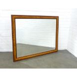 Walnut wall mirror, 115 x 90cm.