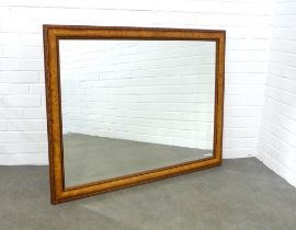 Walnut wall mirror, 115 x 90cm.