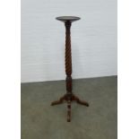 Mahogany torchere stand