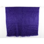 Glen Stewart, purple mohair and wool shawl, made in Scotland, 175 x 122cm