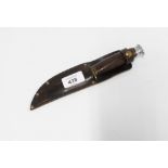 William Rodgers (Cut My Way) Scouts knife with leather sheaf