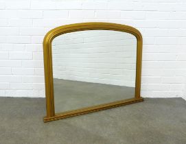 Gilt overmantle mirror, 99 x 74cm.