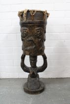 West African drum, 73cm high