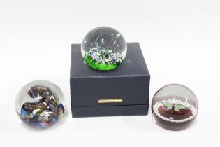 Boxed Caithness paperweight, together with two others (3)