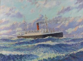 Eugene O'Donnell 'Antonia' marine oil on canvas, signed and dated '71, framed, 59 x 45cm