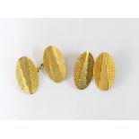 Gents 18ct gold cufflinks, Chester 1935, (2)