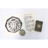 Bon Accord commemorative medallion and an Epns vesta case (2)