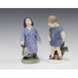 Two Royal Copenhagen figures to include 'Will it Rain' model 3556 & Boy With Teddy model 3468 (2)