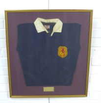 Scotland International Jersey, with Moremac stitched label, with embroidered lion rampant crest