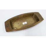 Early 20th century Art Nouveau copper tray with stylised pattern, impressed makers mark verso 35cm