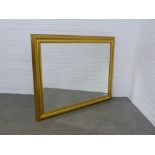 Gilt framed rectangular wall mirror, 120 x 95cm.