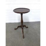 Mahogany pie crust wine table, 32 x 50cm.