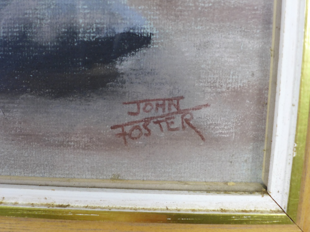 John Foster, pastel of an elderly man, signed and framed under glass, 45 x 60cm - Image 3 of 3