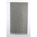 Glen Prince black and white dogtooth pattern lambswool shawl, 180 x 70cm
