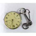 Victorian Gents silver cased pocket watch by Duffner Bros, Drogheda, case hallmarked for London 1885