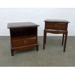 Two Stag bedside tables, 53 x 51 x 47cm. (2)