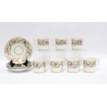 18th century English coffee cans and saucers (10)