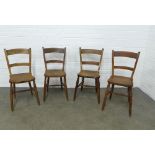 Four elm country kitchen chairs, 43 x 84 x 38cm. (4)