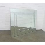 Contemporary wall mirror, 117 x 92cm.