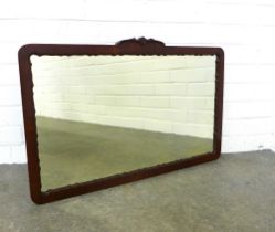 Mahogany framed wall mirror, 74 x 48cm.