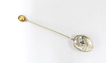 Scottish Provincial silver teaspoon, the bowl marked ROBB STONEHAVEN, with a Cairngorm finial, the