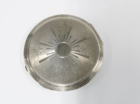 an Art Deco silver powder compact, Birmingham 1934