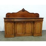 Victorian mahogany sideboard, 187 x 142 x 54cm.