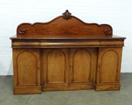 Victorian mahogany sideboard, 187 x 142 x 54cm.