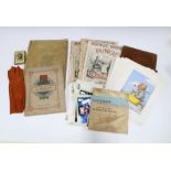 Cigarette card albums, First Days Covers, small Mauchline style book 'Great Thoughts', Some Stirring