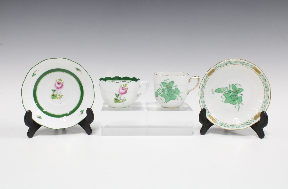 Four Herend porcelain cabinet cups and saucers (8) - Image 2 of 3