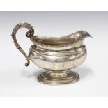 George III silver sauce boat, George McHattie, Edinburgh 1812, of large baluster form with