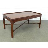 Arthur Brett & Sons chinoiserie style coffee table, 108 x 50 x 61cm.
